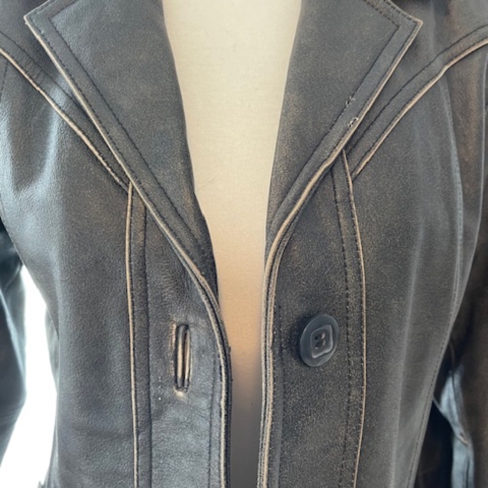American Eagle Distressed Leather Jacket - image 2